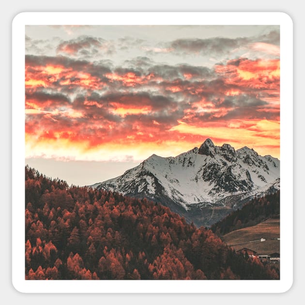 Mountains, Landscape Photography, Forest Art, Nature Photography Sticker by Nature-Arts